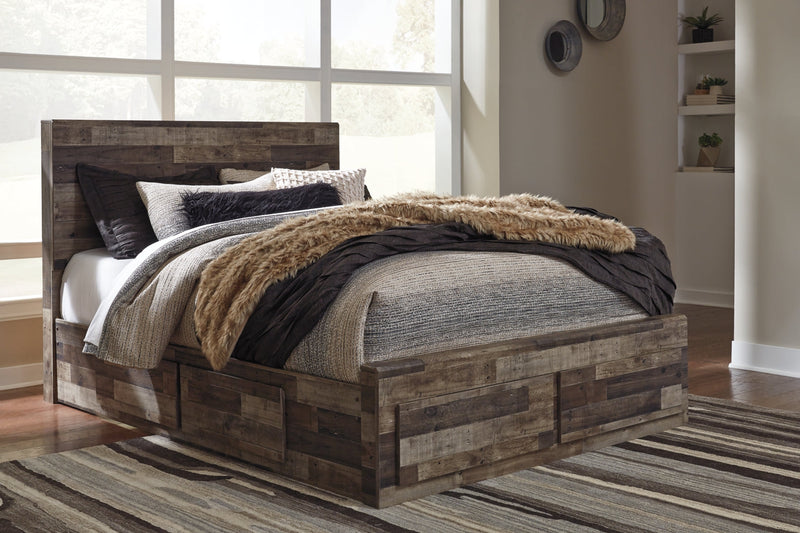 Derekson Brown Panel Bedroom Set with Storage