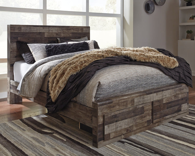 Derekson Brown Panel Bedroom Set with Storage