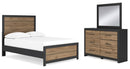 Vertani Brown Panel Bedroom Set