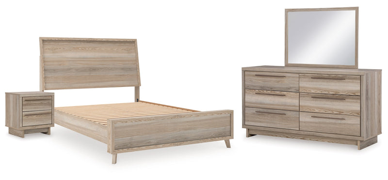 Hasbrick Brown Panel Headboard Bedroom Set