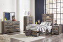Drystan Twin Panel Bed with 2 Storage Drawers with Dresser