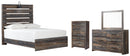 Drystan Full Panel Bed with Mirrored Dresser and 2 Nightstands