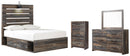 Drystan Full Bookcase Headboard Bed with Dresser