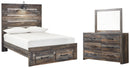 Drystan Full Bookcase Headboard Bed with Dresser