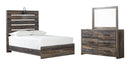 Drystan Full Bookcase Headboard Bed with Dresser