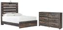 Drystan Full Bookcase Headboard Bed with Dresser