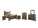 Juararo Brown Panel Headboard Bedroom Set