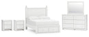 Mollviney White Panel Bedroom Set