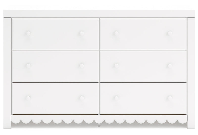 Mollviney White Panel Bedroom Set