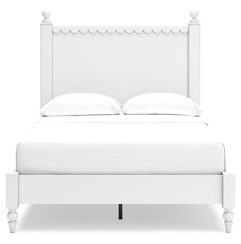 Mollviney White Panel Bedroom Set