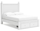Mollviney White Panel Bedroom Set