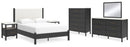 Cadmori Grey Upholstered Bedroom Set