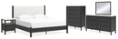 Cadmori Grey Upholstered Bedroom Set