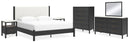 Cadmori Grey Upholstered Bedroom Set
