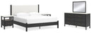 Cadmori Grey Upholstered Bedroom Set