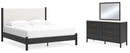 Cadmori Grey Upholstered Bedroom Set
