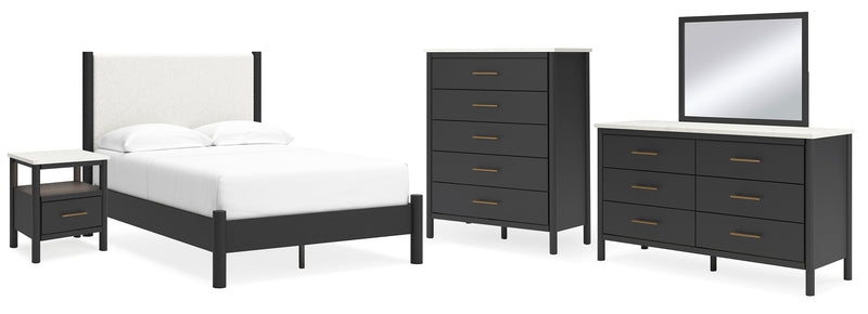 Cadmori Grey Upholstered Bedroom Set