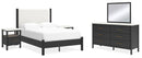 Cadmori Grey Upholstered Bedroom Set