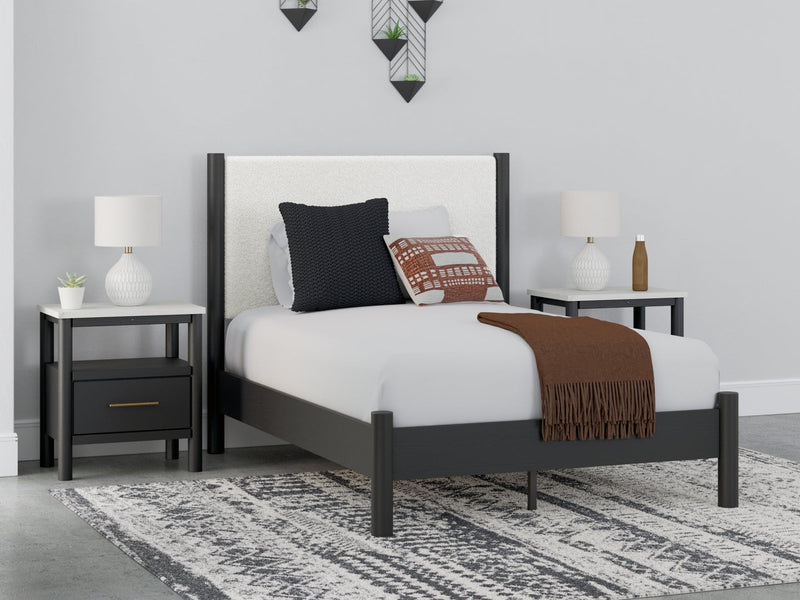 Cadmori Grey Upholstered Bedroom Set
