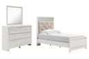Altyra Panel Headboard Bed with Dresser