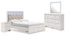 Altyra Panel Headboard Bed with Dresser