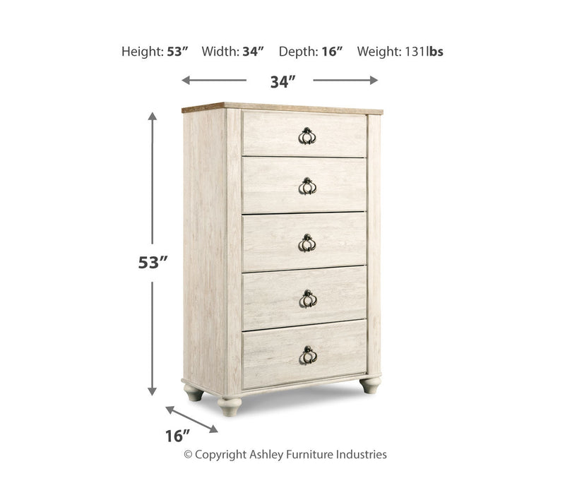 Willowton Beige Panel Bedroom Set