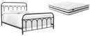 Nashburg Queen Metal Bed with Mattress