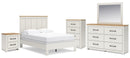 Linnocreek White Panel Bedroom Set