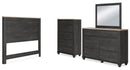 Nanforth Grey Panel Bedroom Set