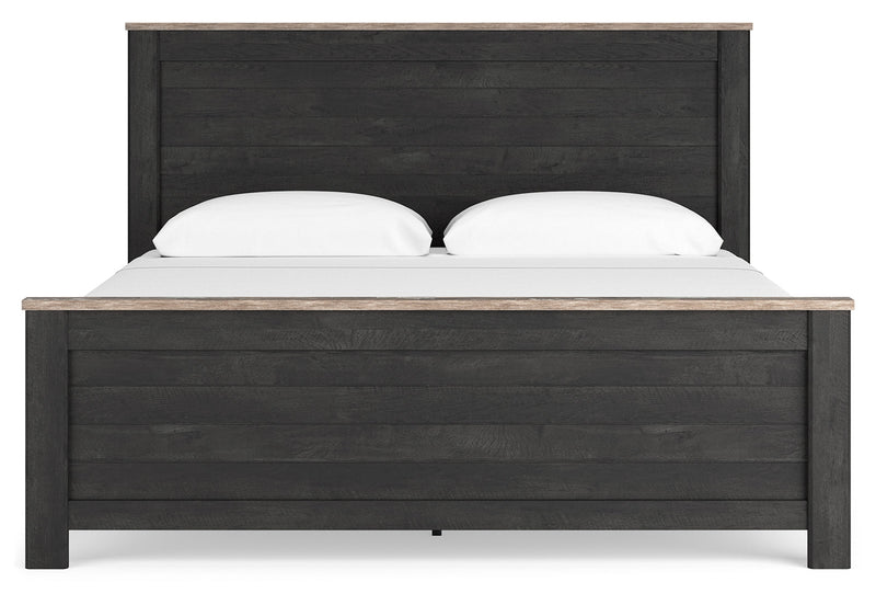 Nanforth Grey Panel Bedroom Set