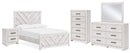 Cayboni White Panel Bedroom Set