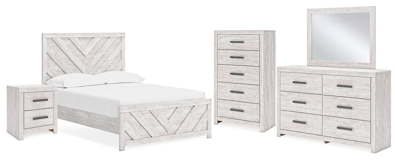 Cayboni White Panel Bedroom Set