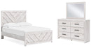 Cayboni White Panel Bedroom Set