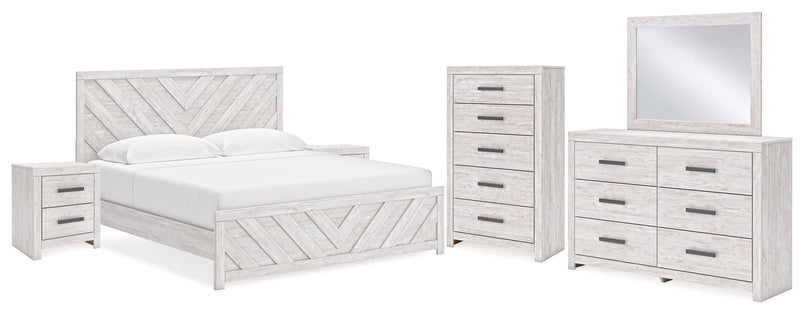 Cayboni White Panel Bedroom Set