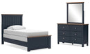 Landocken Blue Panel Bedroom Set