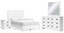 Binterglen White Panel Bedroom Set