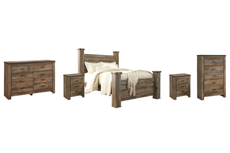 Trinell Brown Panel Bedroom Set