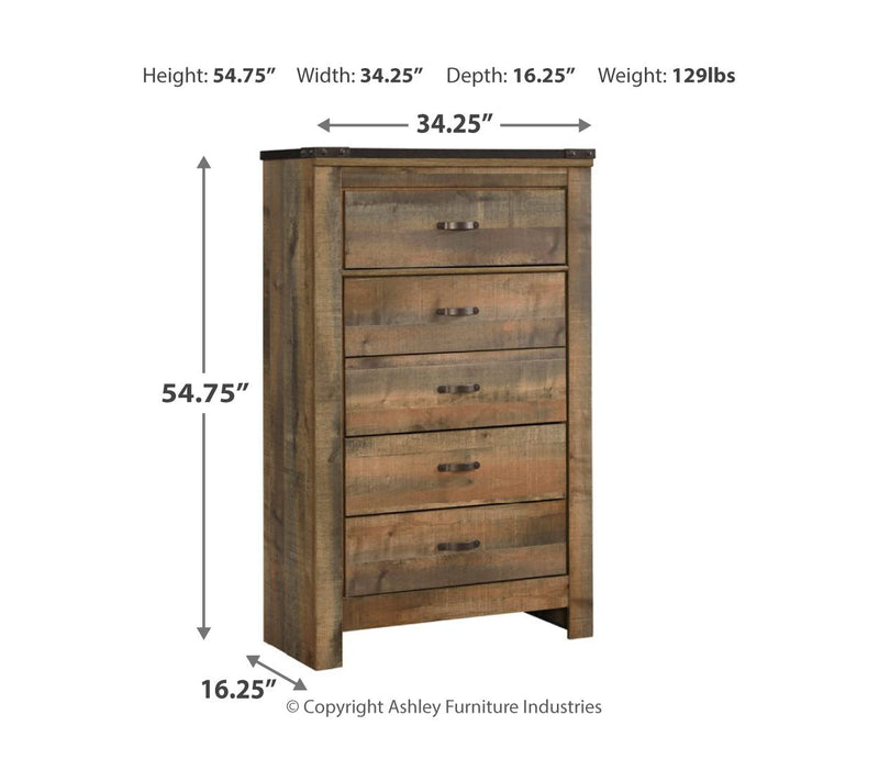 Trinell Brown Panel Bedroom Set