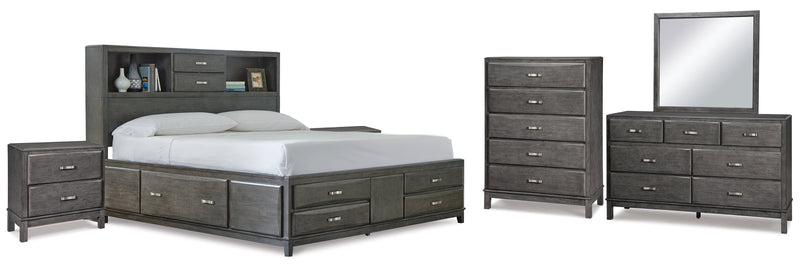 Caitbrook Grey Storage Bedroom Set