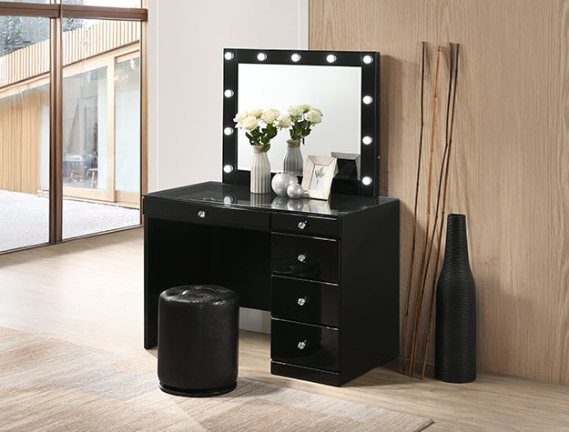Avery Vanity W/Led Black