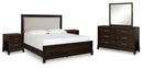 Neymorton Black Upholstered Panel Bedroom Set