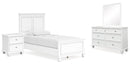 Fortman White Panel Bedroom Set