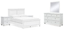 Fortman White Panel Bedroom Set