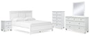 Fortman White Panel Bedroom Set