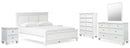 Fortman White Panel Bedroom Set