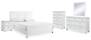 Fortman White Panel Bedroom Set