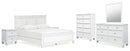Fortman White Panel Bedroom Set