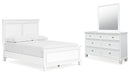 Fortman White Panel Bedroom Set