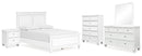 Fortman White Panel Bedroom Set