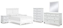 Fortman White Panel Bedroom Set